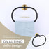 Towel Ring Black & Gold, Suyar Stainless Steel Hand Towel Holder, Oval Shape Towel Hanger, Towel Rack for Bathroom Wall...