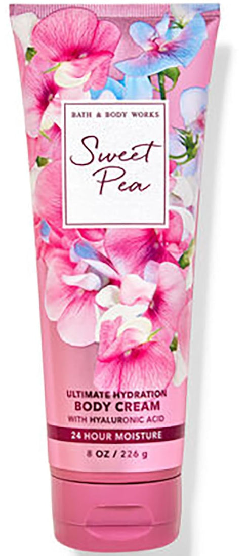 Bath & Body Works Sweet Pea Ultimate Hydration Body Cream Gift Set For Women, 8 Fl Oz (Sweet Pea)...