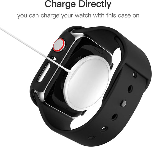 Haojavo 12 Pack Case with Tempered Glass Screen Protector Compatible for Apple Watch 44mm SE (2nd Gen) Series 6 5 4 SE, Full Hard PC Scratch Resis...