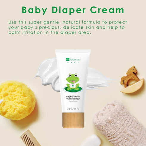 Dr Botanicals Baby Diaper Cream | With Sweet Almond, Jojoba Oil, Marigold & Tigermuts Milk |Natural, Vegan & Dermatologically Tested | 3.38 Fl Oz...
