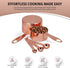 Copper Measuring Cups and Spoons Stainless Steel 9 pieces with 2 Rings...