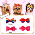 50 Pcs Dog Hair Bows with Clips Puppy Dog Small Bowknot Cute Handmade Small Dog Accessories Pet Grooming Products for Doggies Cat Rabbit Kitten, C...