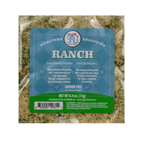MySALT Ranch Restaurant Style Salad Dressing & Seasoning Mix, Sodium Free, 5 Pack...