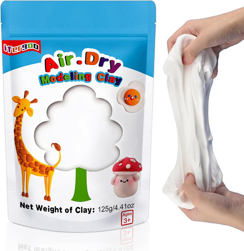 ifergoo Modeling Clay, 24/36 Colors Air Dry Clay Best Gift for Kids, Super Light Magic Clay with Sculpting Tools and Project, No-Sticky and Non-To...