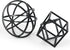 DreamsEden Modern Geometric Sculptures Set - 6" Black Metal Sphere & Cube, Minimalist Shelf Decor, Tabletop Centerpiece, Office Art...