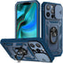 Case for iPhone 13 PRO MAX, Camera Cover Phone Case with Rotation Ring Stand for Apple iPhone 13 PRO MAX - Blue...
