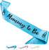 CORRURE Baby Shower Sash for Boy - 'Mommy to Be' Sash With Beautiful Blue Ribbon and Black Foil Text - Ideal Gender Reveal, Baby Shower, Welcome B...