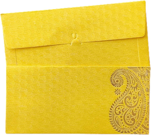 Jhintemetic® - Pack of 25 Matellic 5 Colours of 5 Each Randomly Picked Colourful Designer Shagun Lifafa/Money Gift Envelope with Golden Ambi for G...