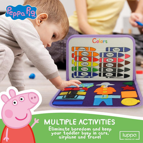 Peppa Pig Toddler Busy Board – Montessori toys for 1 2 3 4 Year Old, Educational Activity Sensory Board for Preschool Learning Fine Motor Skills, ...