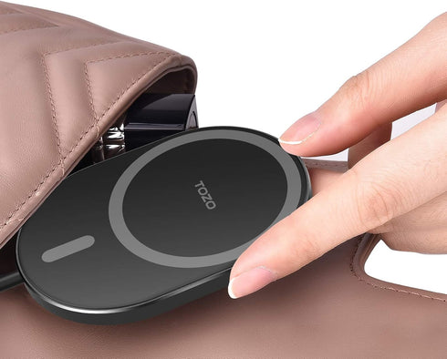 TOZO W10 Magnets Wireless Charger & USB C Charger Aviation Aluminum Computer Numerical Control Technology Fast Charging Compatible for iPhone 15/1...