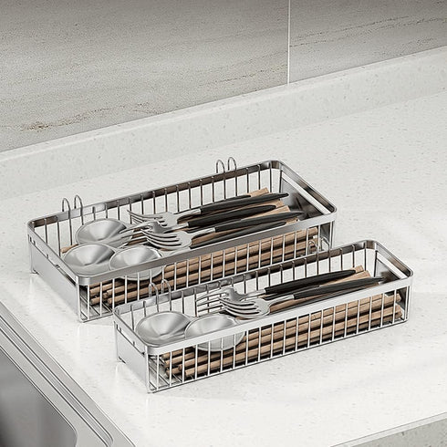kaileyouxiangongsi Drawer Organizer, Silverware Organizer for Kitchen, Utensil Mesh Drawer Organizer for Chopsticks/Spoon/Fork/Knife, 304 Stainles...