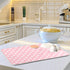 Pink White Polka Dot Dish Drying Mat for Kitchen Counter 18 x 24 Inch Absorbent Microfiber Valentines Dry Dishes Rack Mats Drainer Mat Dish Drying...