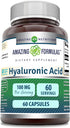 Amazing Formulas Hyaluronic Acid 100 Mg Capsules Supplement | Non-GMO | Gluten Free | Made in USA (1 Pack, 60 Count)...