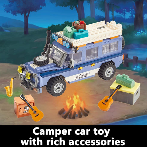 WINNER SPACE City Camper Van Building Set, City Camping Car Building Kits, STEM Building Blocks Toys for Kids, Great Gift Idea, Building Sets for ...