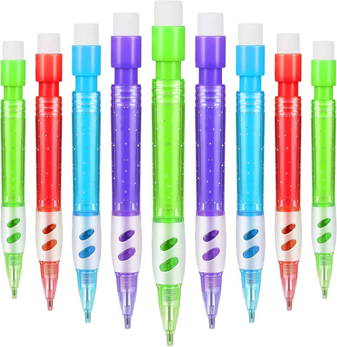 Assorted Mini Mechanical Pencils 0.7 mm Automatic Pencils with Mini Erasers Mini Pens Stationery Supplies for Home, Office, School Supplies, Writi...