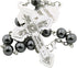 Needzo St. Michael Dark Gray Auto Rosary, Religious Car Accessories for Rearview Mirror, Catholic Gifts for Police Officers or Firefighters, 8 ½ I...