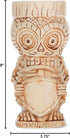 Skull Tiki Polynesian Bone Cream 0.75 Liter Glossy Ceramic Stoneware Mug...
