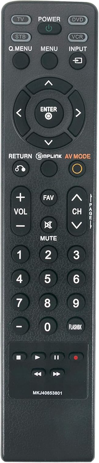 MKJ40653801 Replaced Remote fit for LG LCD PLASMA TV 37LG50 37LG30 47LG50 42LGx 52LG50 32LG60 32LG70 37LG60 42LG70 42LG60 47LG70 47LG60 52LG70 52L...