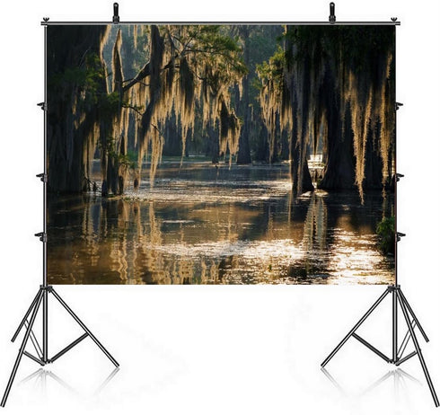 7x5ft Swamp Landscape Water Jungle Trees Woodland Forest Rainforest Backdrop Party Photography Studio Background...