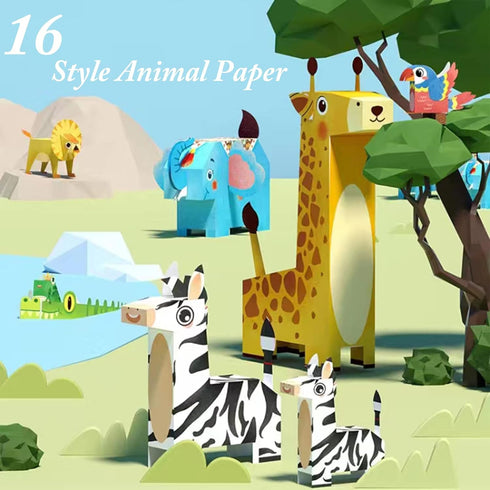 MIREONETRY Origami Kit for Kids Ages 6+,16 Style 3D Animal Origami Paper Kit,Easy Origami Paper Art for Beginners Kids Adults,Gifts for Boys&Girls...