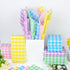 50 Sheets 28 * 20 Inch Pastel Tissue Paper Buffalo Plaid Wrapping Tissue Pink Yellow Blue Green Purple Tissue Paper for Gift Bags for Birthday, Ba...