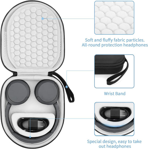 Hard Case for Sony WH-CH520/510/ JBL Tune 510BT Headphone, Travel Protective Cover Storage Bag...