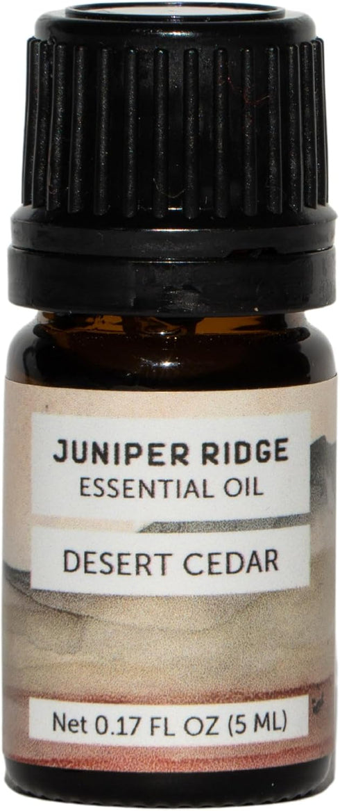 Juniper Ridge Desert Cedar Essential Oil - Aromatic Fragrance with Sweet Cedar Resin & Warm Leather Notes - 5ml - Packaging May Vary...