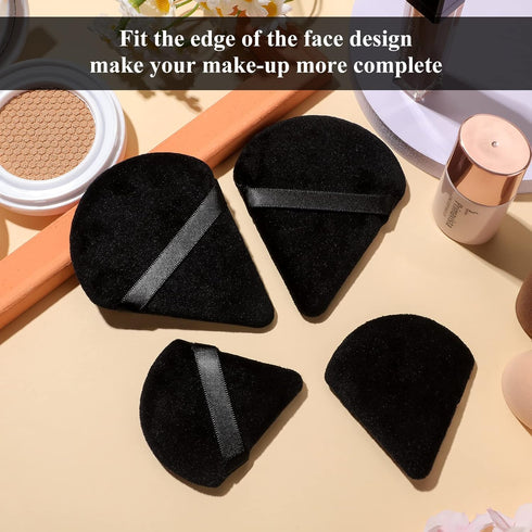 Maitys 12 Pieces Powder Puff Triangle Face Makeup Cosmetic for Loose Powder Soft Body Washable Reusable Foundation Sponge Mineral Wet Dry Makeup T...