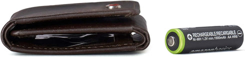 Alpine Swiss Leon Mens RFID Blocking Trifold Wallet Smooth Leather Comes in Gift Box Brown...