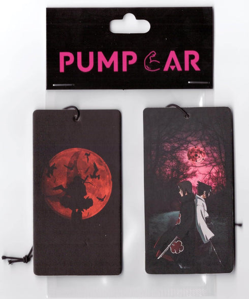 PumpCar 2 pieces Uchiha Itachi Sasuke double-sided hanging Japanese anime vanilla car air freshener Cool anime hanging air fresheners for rearview...