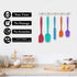 HOTEC Heat Resistant 600? Food Grade Silicone Rubber Spatula Set for Baking, Cooking, and Mixing Non Stick Dishwasher Safe BPA-Free Multicolor Set...