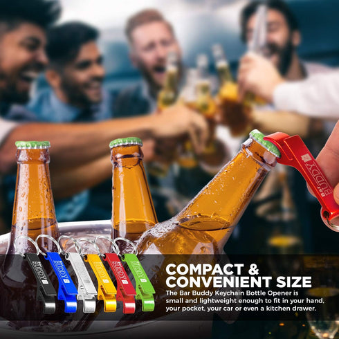 Keychain Bottle Opener - bartender bottle opener - Best Aluminum Bottle/Can Opener - Compact, Versatile & Durable - Vibrant Colors - Premium Keyri...