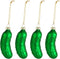 Ornativity Christmas Pickle Tree Ornament - Traditional Glass Blown Green Pickles Hanging Pickle Xmas Holiday Ornaments Decor 3.5" Pack of 4...