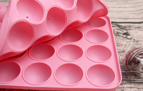 Tosnail 2 Pack of 20-Cavity Silicone Cake Pop Mold - Great for Hard Candy, Lollipop and Party Cupcake...