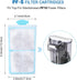 Silenstream PF-S Small Filters Cartridge Thickened Cotton with Zeolite Remplacement Aquarium Filter Cartridge for TOP FIN PF10 Power Filters5.5in ...