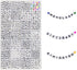 1120Pcs Square Acrylic 6x6mm Alphabet A-Z Letters Beads with Numbers Colorful Hearts Cube Beads for Phone Lanyard Bracelets Necklaces(White-1120-O...