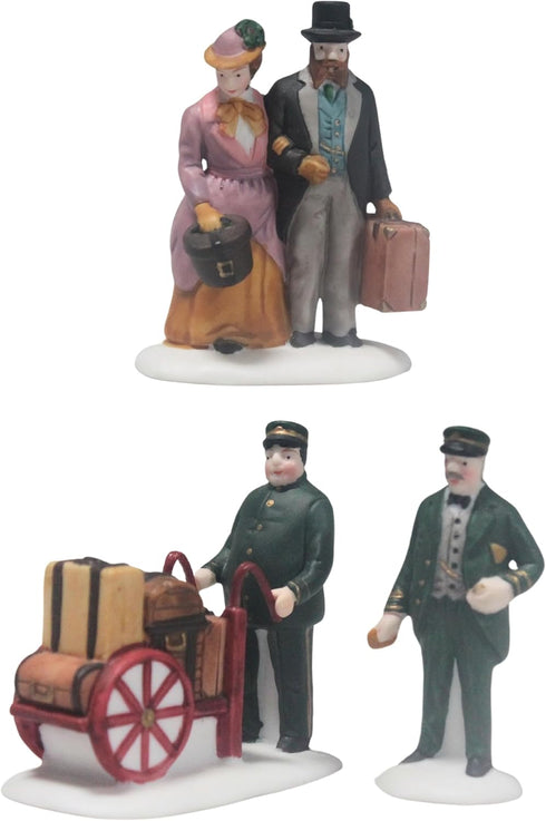 Department 56 "Holiday Travelers" Porcelain Set of 3...