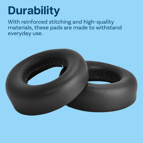 Ear Pads Replacement for Sony Playstation 5 3D Pulse Wireless Headset PS5 by MMOBIEL – Protein PU Ear Pad Cushions - Earpads Replacement – Black...