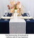 ShiDianYi 12x72-Inch Silver Sequin Table Runner Sparkly Metallic Silver Sequin Runner Event Bridal Wedding Runner Birthday Party Dinner Party Addi...