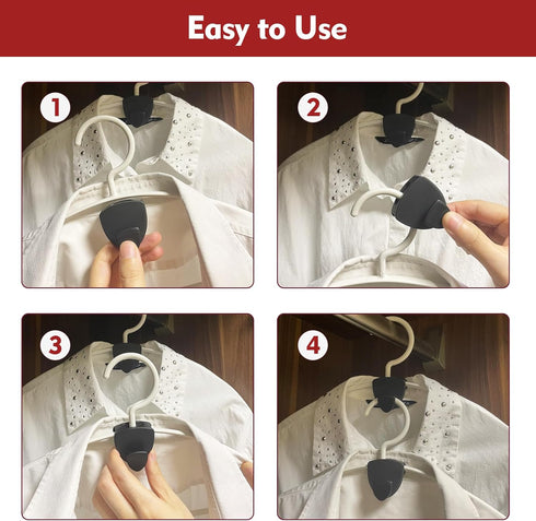Hangers Space Saving 30Pcs, Upgrade 40Lb(Max) Heavy Duty Hanger Hooks Space Saver, Space Saving Hangers for Clothes Hanger Connector Hooks, Plasti...