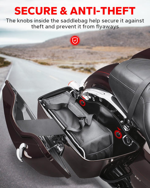 Amazicha Saddlebag Locks Theft Deterrent Saddle Bag Mounting Screw Bolt Black Fit for Harley Davidson Touring Street Glide,Electra Glide, Road Gli...