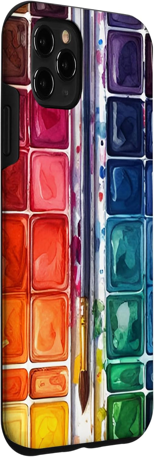 iPhone 11 Pro Max Watercolor Paints Palette And Paintbrush Painter Artists Case...