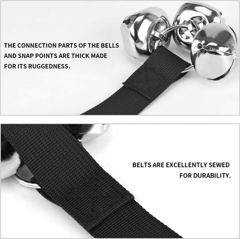 Pack of 2 Upgraded Puppy Bells Doorbells for Door Knob, Dog Bells for Potty Training-Louder Jingle, Bigger Bells for Puppies Pep Doggy Canine Pooc...