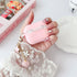 Cute Pink Case for Airpods Pro 2nd/1st Generation Cover for Girl Women with Pom pom Flower Keychain & Cleaner Kit, Soft Silicone Protective Skin f...