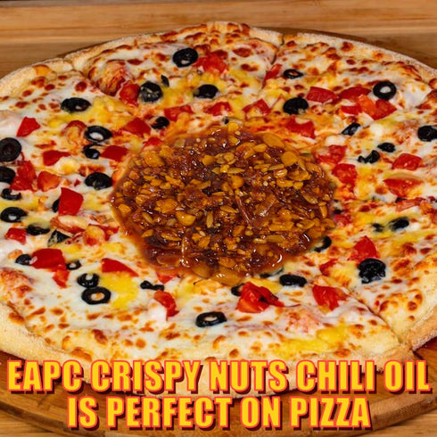 EAPC Crispy Nuts Chili Oil, Extra Crunchy Nuts Chili Sauce with Peanuts, Sunflower Seeds, Sesame, Chili Crisp Oil Sauce, Ready to Eat and Use as S...