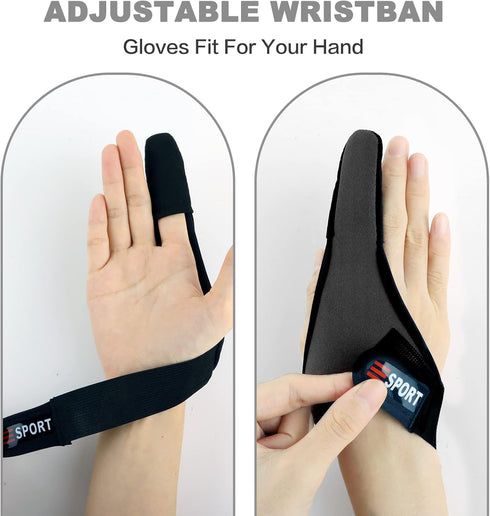 Single-Finger Gloves, 3 Pack Anti-Slip Fishing Glove, Index Finger Neoprene Glove, Professional Finger Protector Gloves for Outdoor Fishing, Fit B...