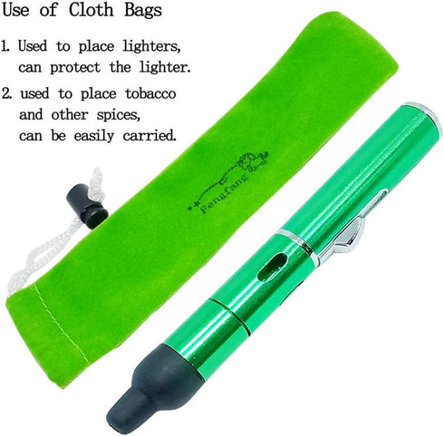 Butane Torch Lighter, Fengfang Metal All-in-One Tube Built-in Detachable Refillable Butane Torch Handheld Lighter (1 Pack Green)...