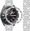 Bands Compatible with Samsung Galaxy Watch 3 (45mm), 22mm Full Rhinestone Diamond Stainless Metal Strap with Bezel Ring Cover Replacement for Wome...