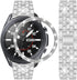 Bands Compatible with Samsung Galaxy Watch 3 (45mm), 22mm Full Rhinestone Diamond Stainless Metal Strap with Bezel Ring Cover Replacement for Wome...