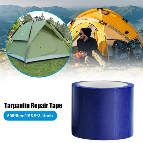Tarpaulin Repair Tape, 3" x 16.4ft Universal Waterproof RV Awning Repair Tape Tarpaulin and Greenhouse Tent Repair Tape for Crafts, Home Improveme...
